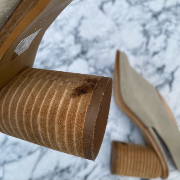 ANTHROPOLOGIE Suede Tracy Slingback Open Toes Shoes - Picture 5 of 8